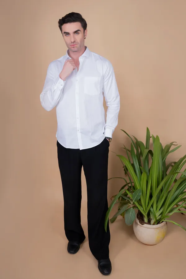 White_Cotton_Cutway_Collar_Full_Sleeves_Shirts_For_Men