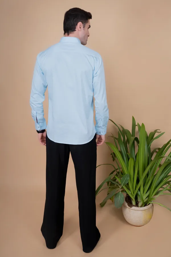 Sky_Blue_Cotton_Cutway_Collar_Full_Sleeves_Shirts_For_Men