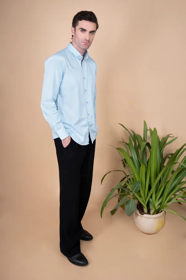 Sky_Blue_Cotton_Cutway_Collar_Full_Sleeves_Shirts_For_Men
