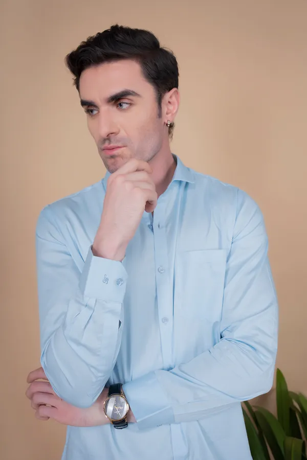 Sky_Blue_Cotton_Cutway_Collar_Full_Sleeves_Shirts_For_Men
