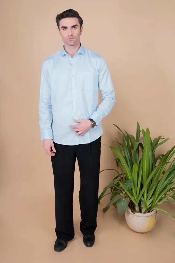 Sky_Blue_Cotton_Cutway_Collar_Full_Sleeves_Shirts_For_Men