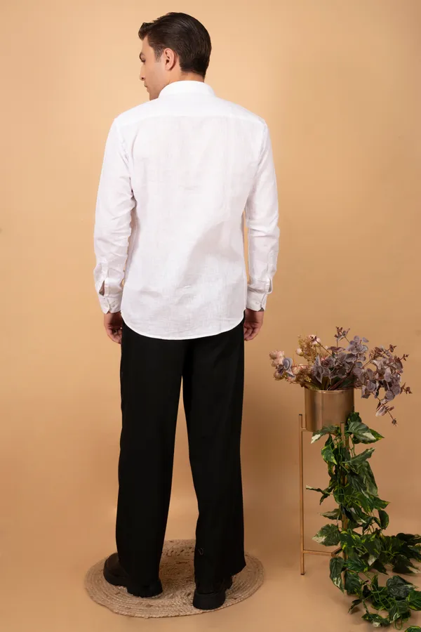 White_Luxury_Linen_Cutway_Collar_Full_Sleeves_Shirts_For_Men