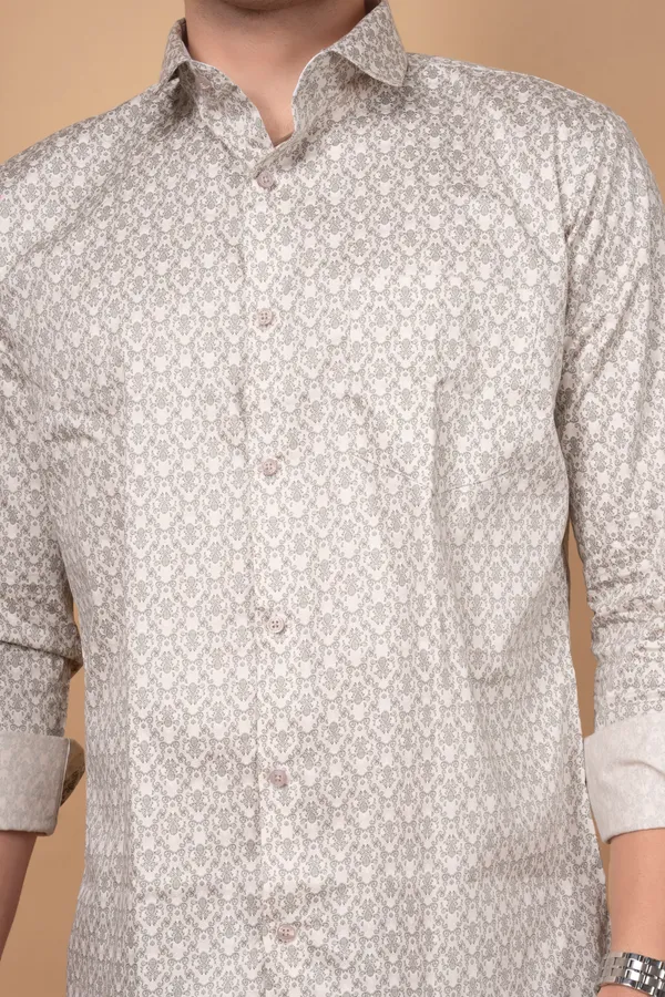 Cream_Giza_Cotton_Printed_Slim_Fit_Shirts_For_Men