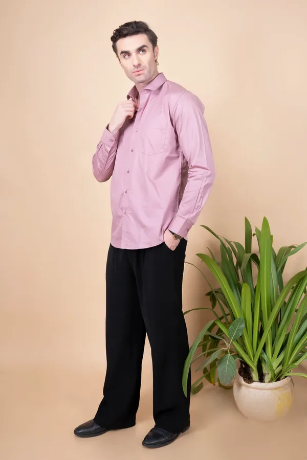Coral_Pink_Cotton_Cutway_Collar_Full_Sleeves_Shirts_For_Men