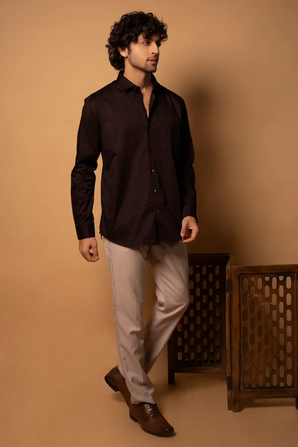 Maroon_Cotton_Cutway_Collar_Full_Sleeves_Shirts_For_Men