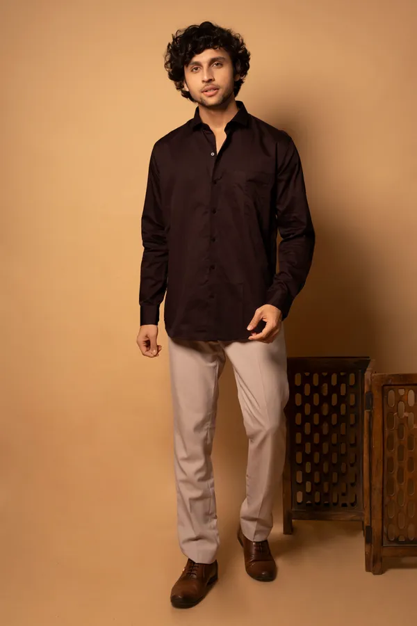 Maroon_Cotton_Cutway_Collar_Full_Sleeves_Shirts_For_Men