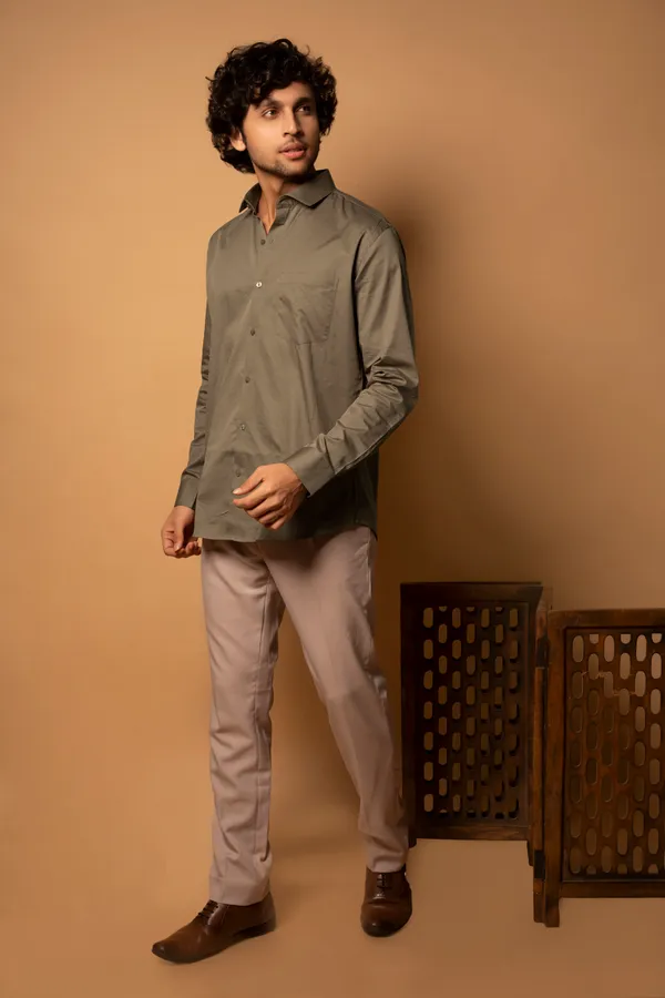 Brown_Cotton_Cutway_Collar_Full_Sleeves_Shirts_For_Men