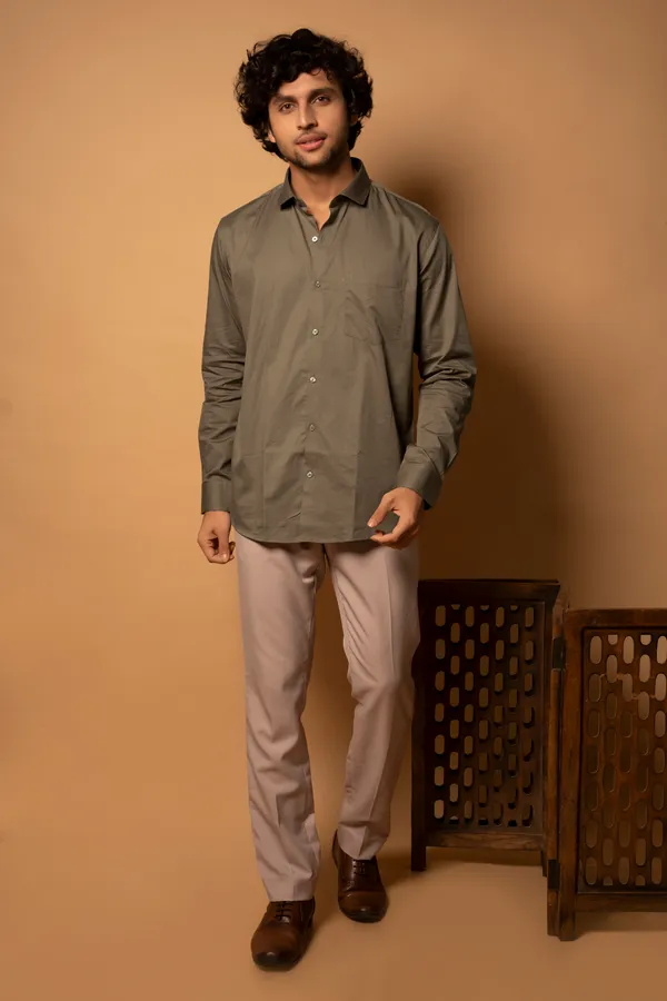 Brown_Cotton_Cutway_Collar_Full_Sleeves_Shirts_For_Men