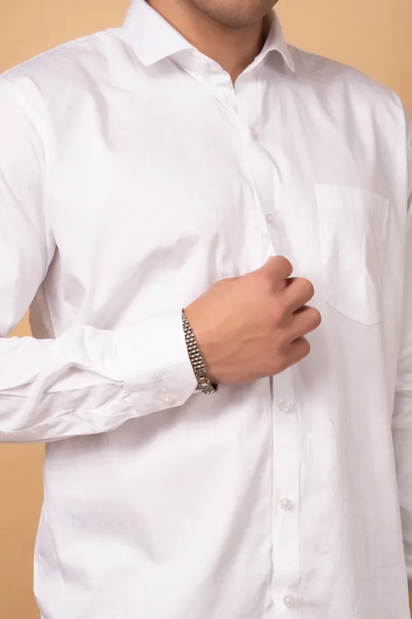 White_Premium_Giza_Cutway_Collar_Full_Sleeves_Shirts_For_Men