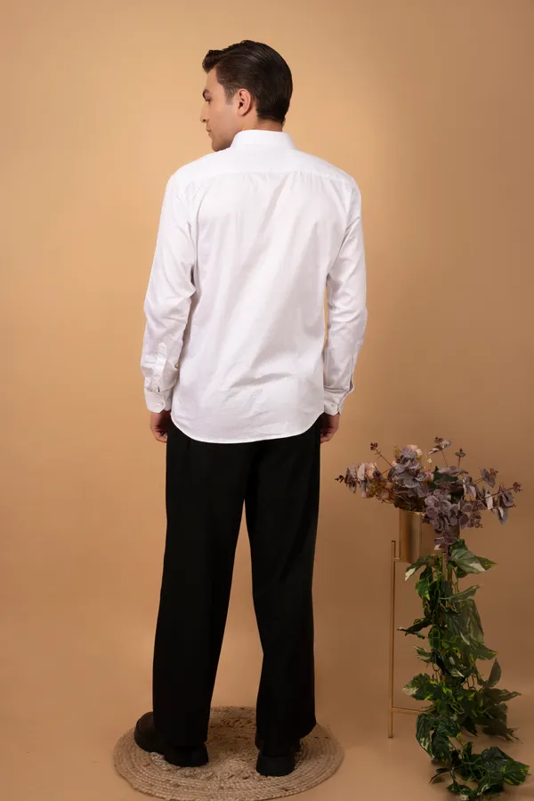 White_Premium_Giza_Cutway_Collar_Full_Sleeves_Shirts_For_Men