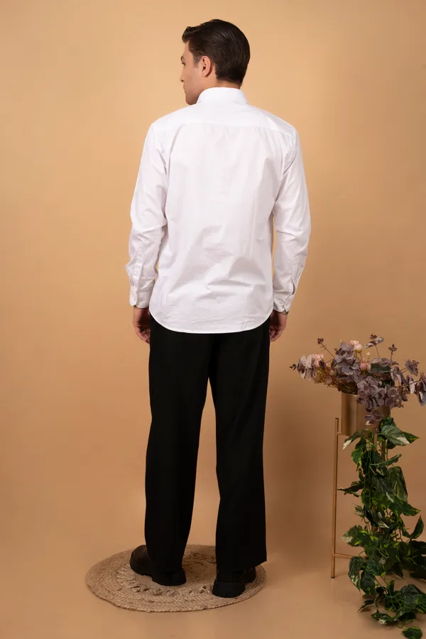 White_Premium_Giza_Cutway_Collar_Full_Sleeves_Shirts_For_Men