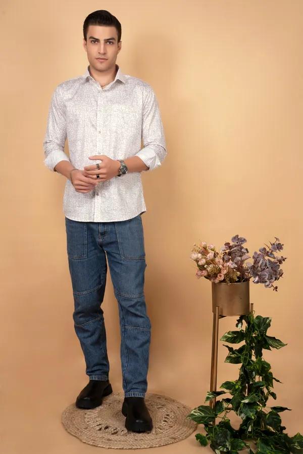 Beige_Giza_Cotton_Printed_Slim_Fit_Shirts_For_Men