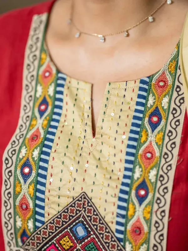 Beautiful_Cotton_Embroidered_Straight_Cut_Kurti_and_Pant_Paired_with_Dupatta