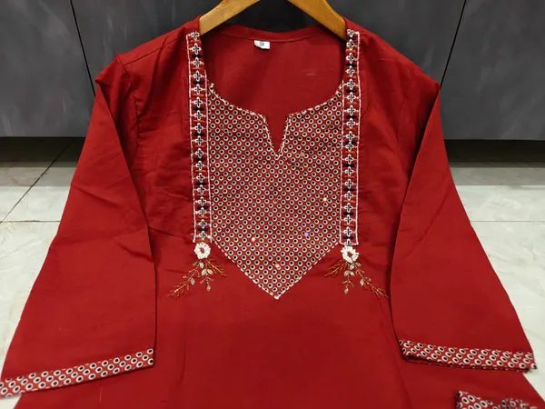 Beautiful_Cotton_Printed_Kurti_and_Pant_Paired_with_Dupatta