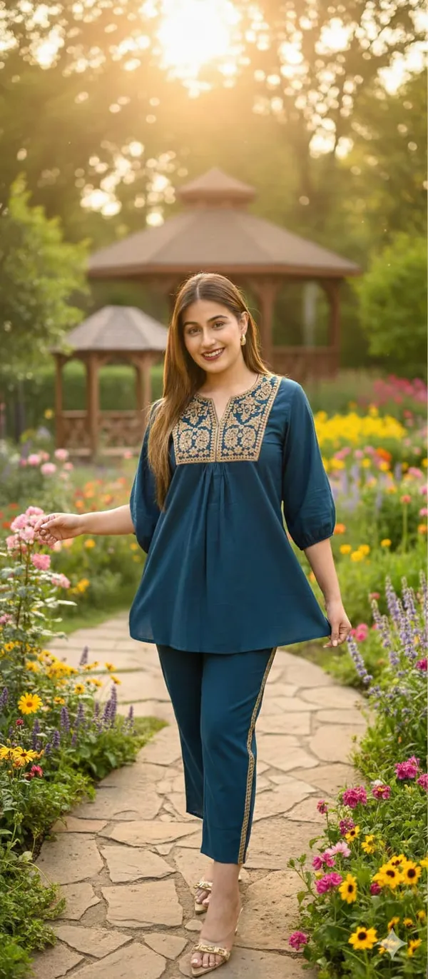 Cotton_Embroidered_Short_Top_and_Pant_Co-ord_Set