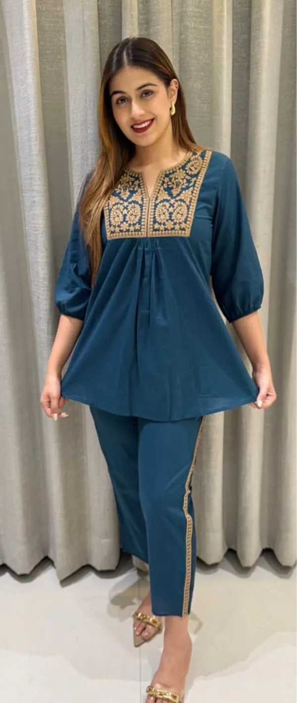 Cotton_Embroidered_Short_Top_and_Pant_Co-ord_Set