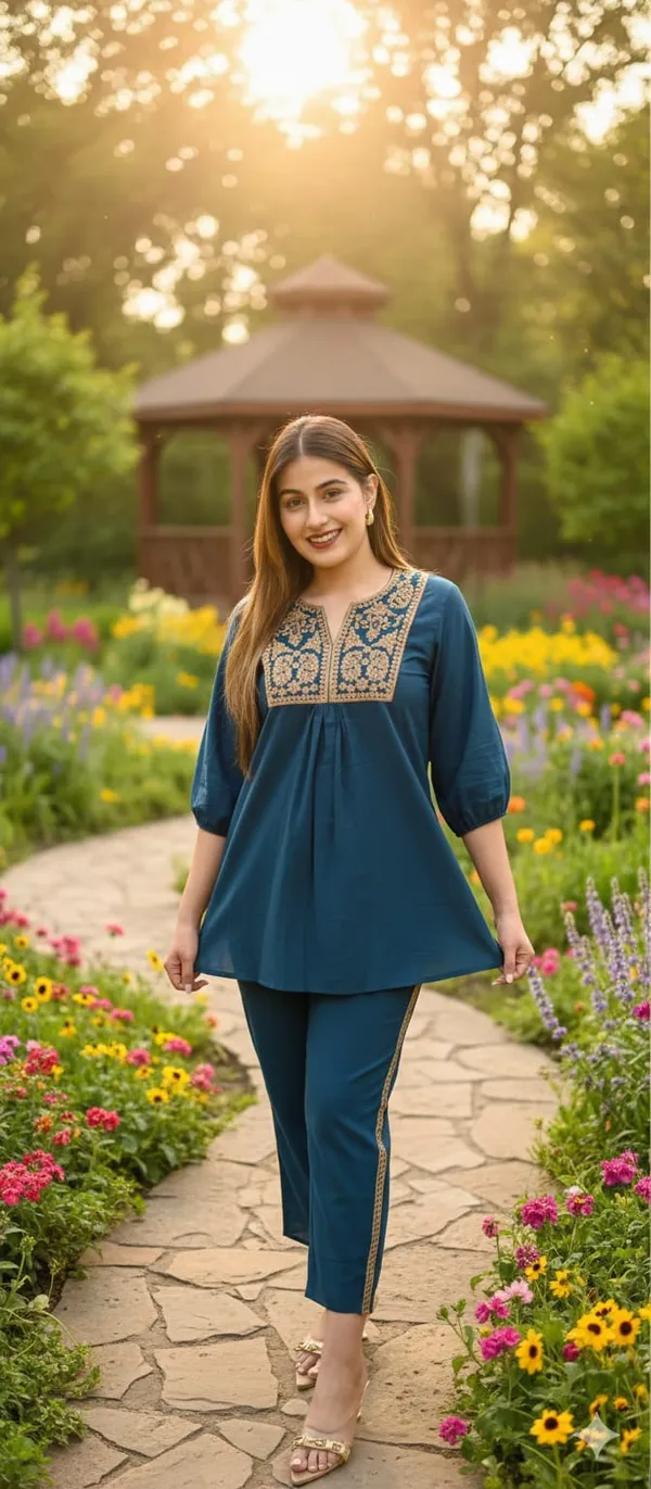Cotton_Embroidered_Short_Top_and_Pant_Co-ord_Set