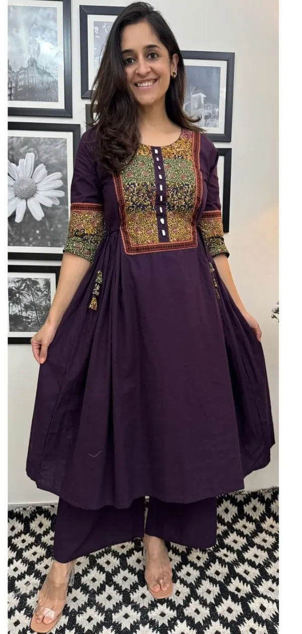 Purple_Cotton_Stylish_Kurti_and_Palazzo_Set_For_Women