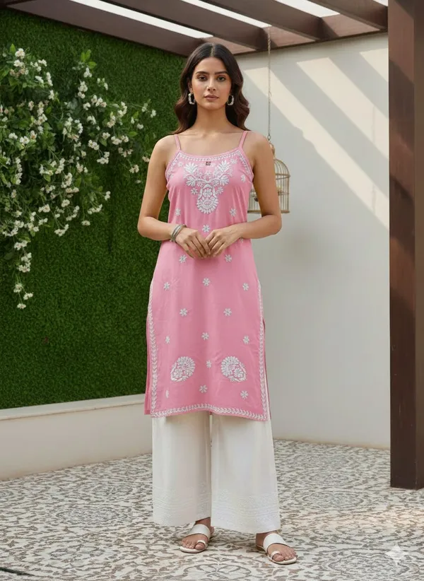 Lucknowi_Chikankari_Reyon_Kurti