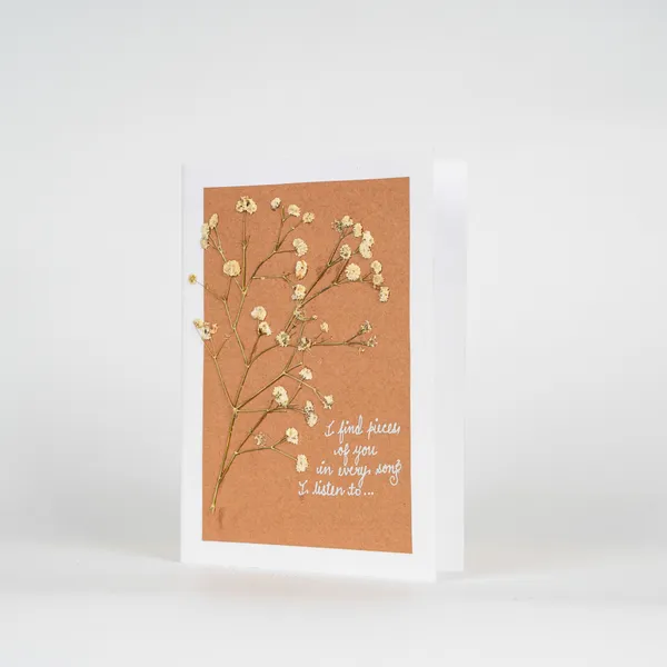 Handmade_Pressed_Floral_Greeting_Card_|_Thank_You_Card_For_Special_Occasions_|_Pine_|_9_X_9_Inch