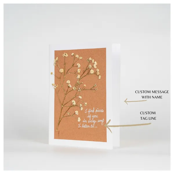 Handmade_Pressed_Floral_Greeting_Card_|_Thank_You_Card_For_Special_Occasions_|_Pine_|_9_X_9_Inch