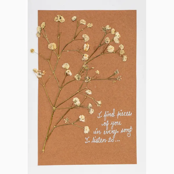 Handmade_Pressed_Floral_Greeting_Card_|_Thank_You_Card_For_Special_Occasions_|_Pine_|_9_X_9_Inch