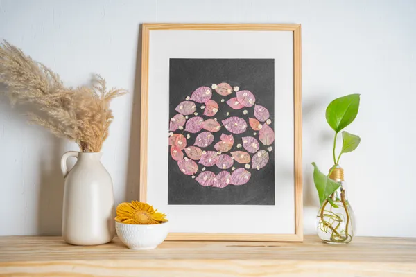Bougainvillea_Pressed_Flower_Frame_|_Handmade_Botanical_Wall_Art_For_Gifting_And_Decor_|_Multicolor_|_11_X_15_Inch