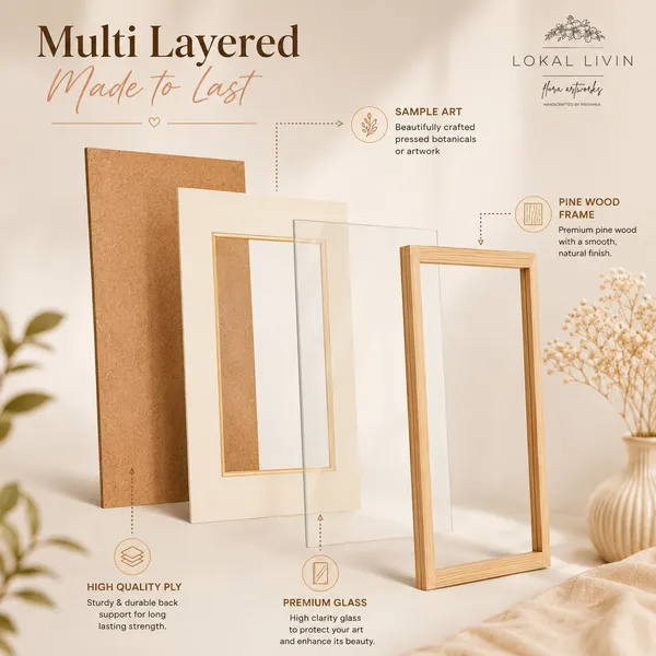 Handmade_Pressed_Flower_Frame_|_Multicolor_|_11_X_15_Inch