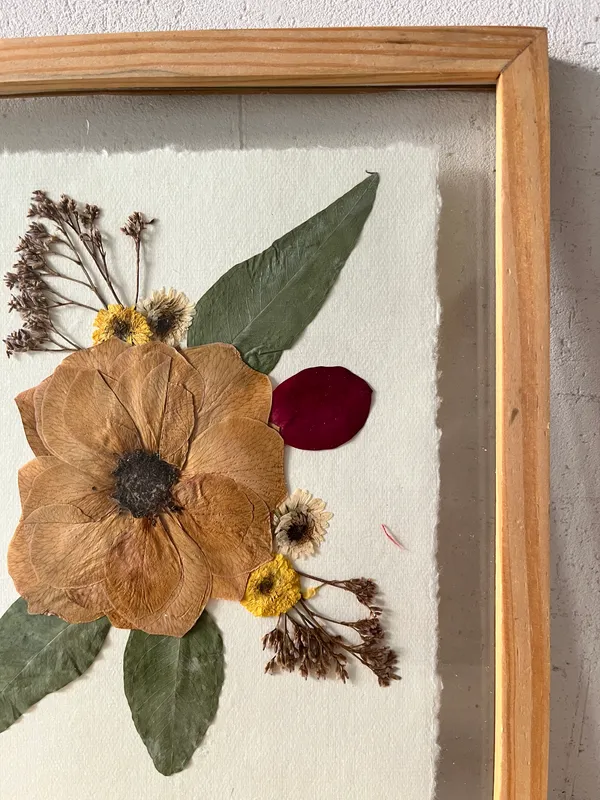 Handmade_Pressed_Flower_Wall_Art_Frame_|_Double_Sided_Glass_Pinewood_Hanging_With_Real_Rose_And_Ferns_|_Housewarming_Gift_And_Botanical_Home_Decor_|_Multicolor_|_8_X_10_Inch