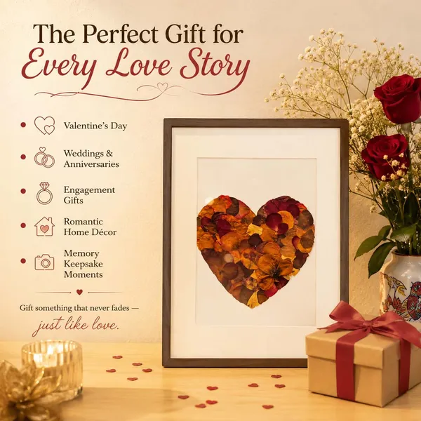Heart_Shaped_Rose_Petal_Wall_Art_|_Keepsake_Gift_For_Valentines_Weddings_And_Mothers_Day_|_Multicolor_|_11_X_15_Inch