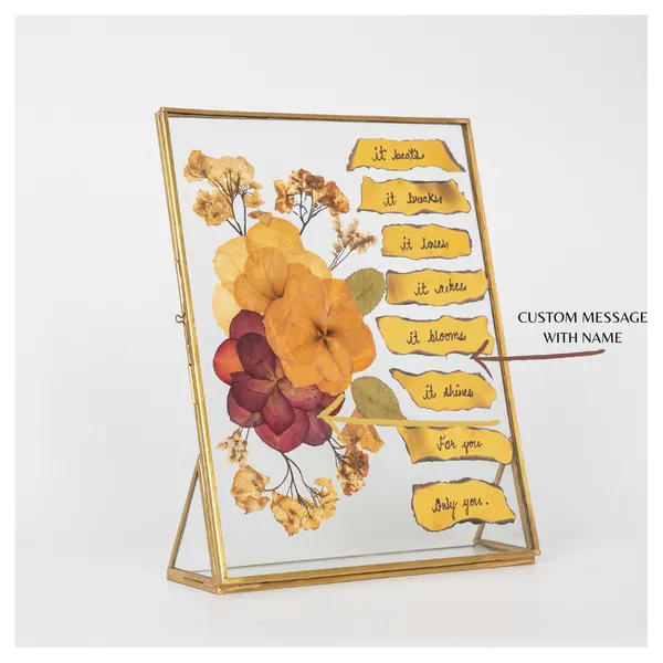 Unique_Couple_Gift_Pressed_Flower_Frame_|_With_Custom_Note_For_Valentines_And_Anniversaries_|_Gold_|_8_X_10_Inch