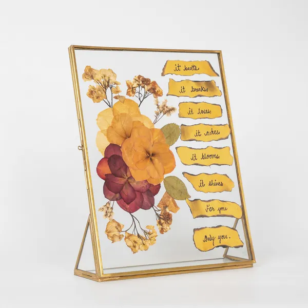 Unique_Couple_Gift_Pressed_Flower_Frame_|_With_Custom_Note_For_Valentines_And_Anniversaries_|_Gold_|_8_X_10_Inch