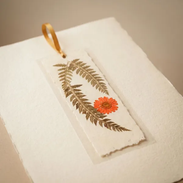Handmade_Pressed_Flower_Bookmark_|_Set_Of_Any_3_(Assorted_Florals)_|_Gold_|_8_X_10_Inch