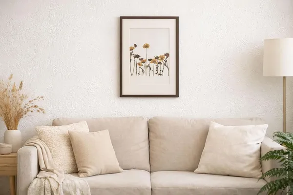 Daisy_Pressed_Flower_Wall_Art_|_Handmade_Botanical_Decor_For_Living_Room_And_Gifting_|_Multicolor_|_11_X_15_Inch