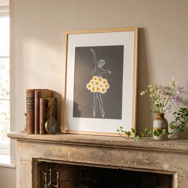White_Daisy_Pressed_Flower_Frame_|_Handmade_Botanical_Wall_Art_For_Home_Styling_|_Multicolor_|_11_X_15_Inch