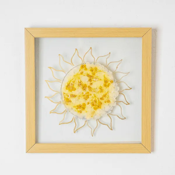 Handmade_Pressed_Flower_Frame_|_Pine_|_9_X_9_Inch