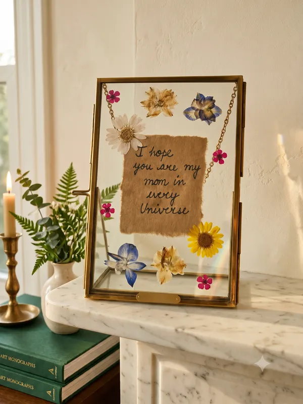 Handmade_Pressed_Flower_Table_top_Frame_4x6_inch_Keepsake_with_Custom_Quote
