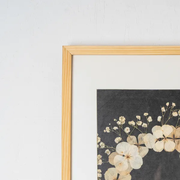 Dried_Hydrangea_Pressed_Flower_Wall_Art_|_Botanical_Frame_For_Weddings_And_Home_Styling_|_Multicolor_|_11_X_15_Inch