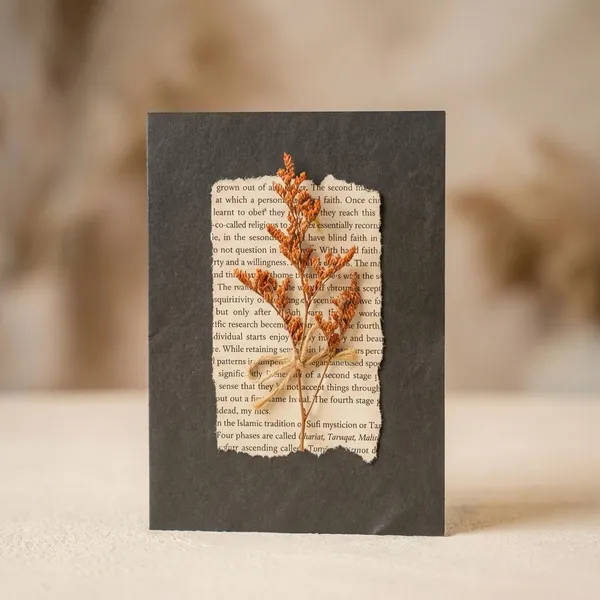 Pressed_Floral_Handmade_Greeting_Card_|_Custom_Message_And_Occasion_Ready_|_Multicolor_|_11_X_15_Inch
