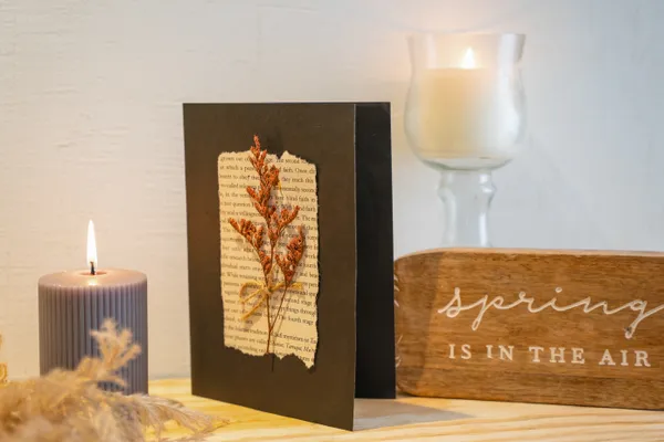 Pressed_Floral_Handmade_Greeting_Card_|_Custom_Message_And_Occasion_Ready_|_Multicolor_|_11_X_15_Inch
