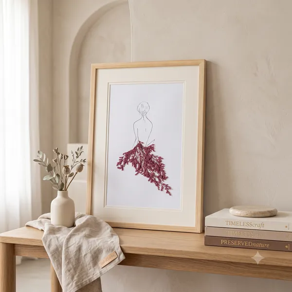 Girl_In_Dried_Flower_Pressed_Art_Frame_|_Artistic_Botanical_Wall_Decor_And_Gift_|_Multicolor_|_11_X_15_Inch