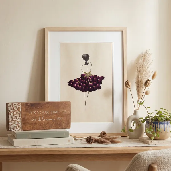 Dancing_Girl_Pressed_Rose_Petal_Frame_|_Handmade_Botanical_Wall_Art_And_Unique_Gift_|_Multicolor_|_11_X_15_Inch
