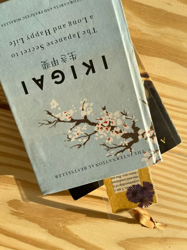 Purple_Aster_Bookmark_|_Handmade_Pressed_Flower_Bookmark_|_Gold_|_8_X_10_Inch
