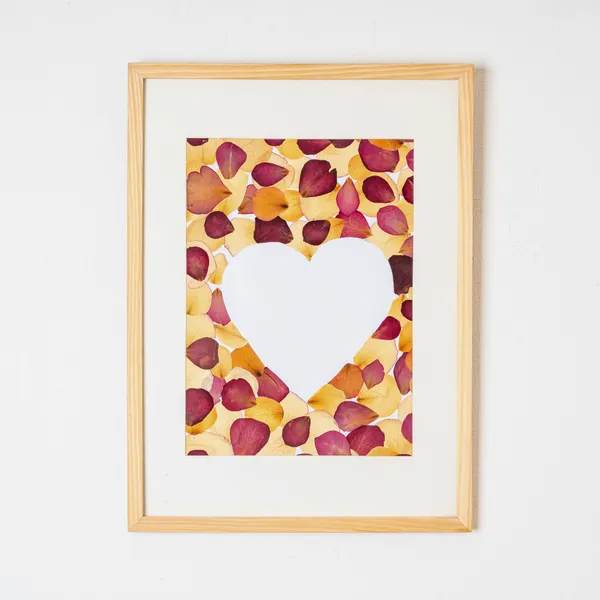 Heart_Shaped_Rose_Petal_Pressed_Flower_Frame_|_Handmade_Botanical_Gift_For_Valentines_And_Anniversaries_|_Multicolor_|_11_X_15_Inch