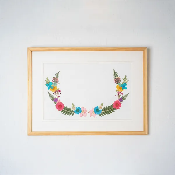 Mixed_Botanical_Pressed_Flower_Frame_|_Handmade_Custom_Floral_Wall_Art_|_Multicolor_|_11_X_15_Inch