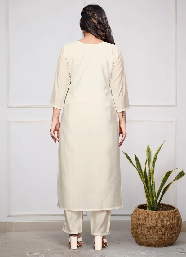 White_Chenderi_Silk_Premium_&_Elegant_Embroidered_Kurta_,_Pant_&_Dupatta_For_Women