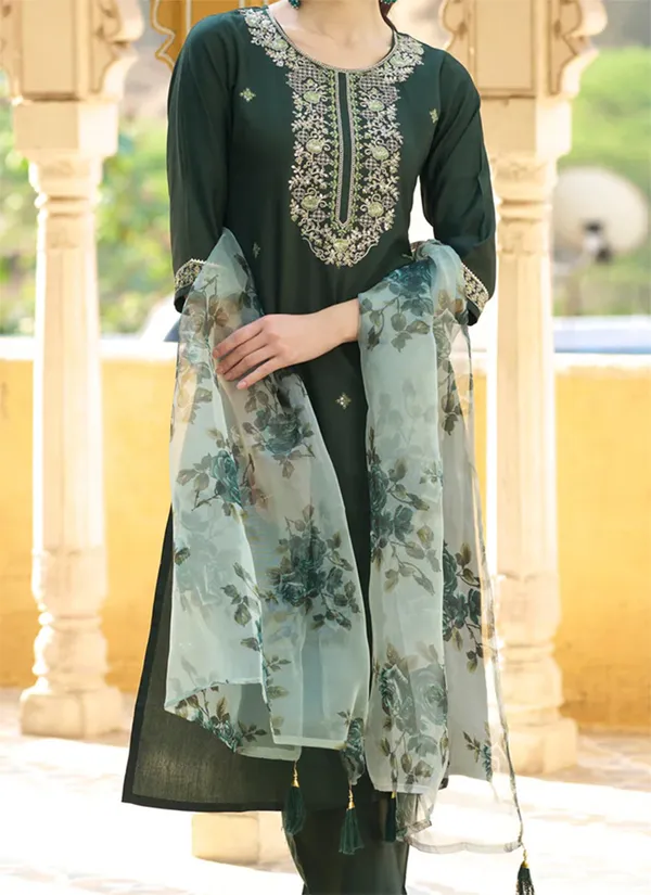 Olive_Silk_Blend_Premium_&_Elegant_Embroidered_Calf_Length_Straight_Kurta_,_Pant_&_Dupatta_For_Women