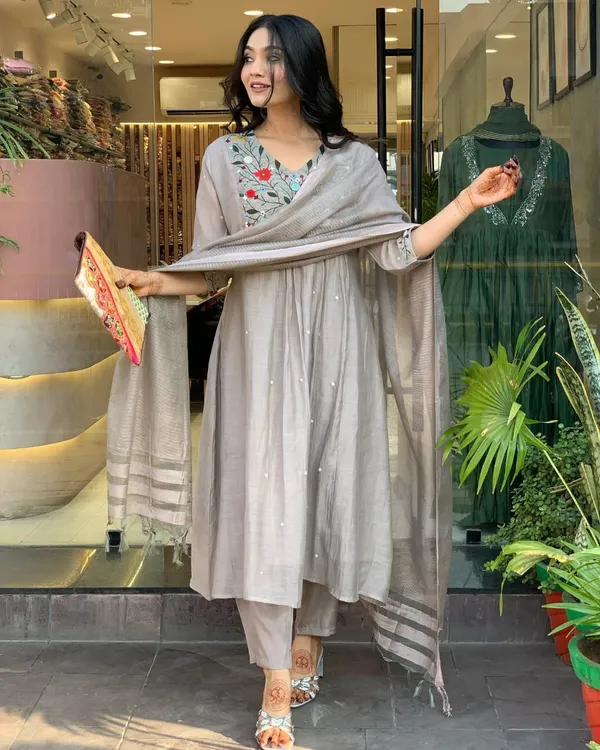 Grey_Chion_Silk_Premium_&_Elegant_Embroidered_Kurta_,_Pant_&_Dupatta_For_Women