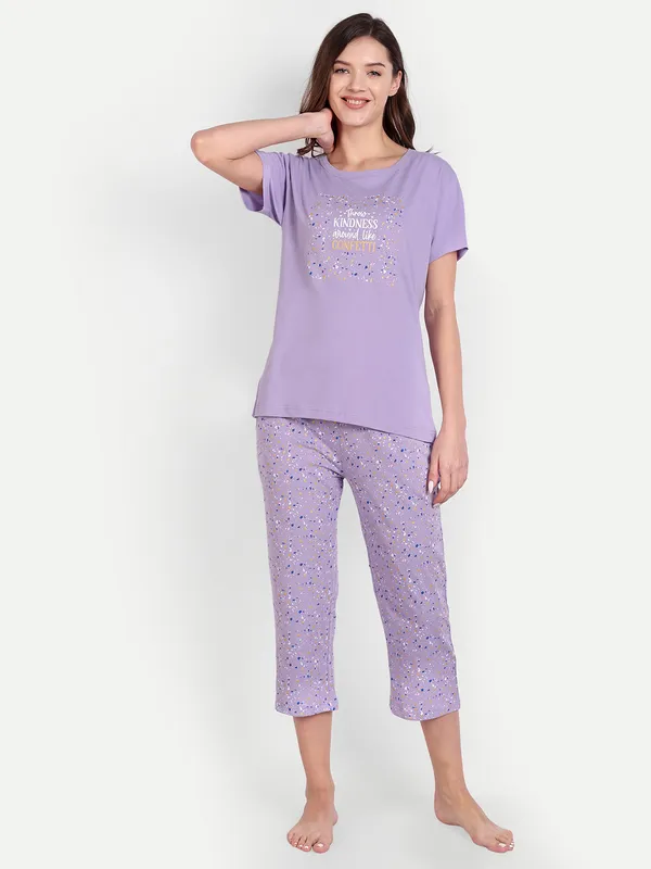 Lavender_Confetti_Cotton_Capri_Set_For_Women