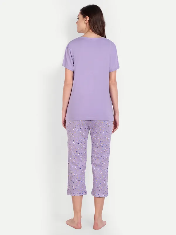 Lavender_Confetti_Cotton_Capri_Set_For_Women